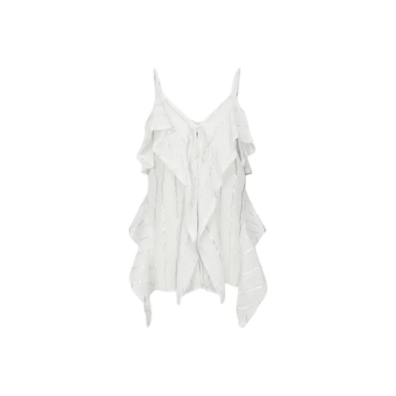 URBAN REVIVO Camisoles Women's White Stripes-0