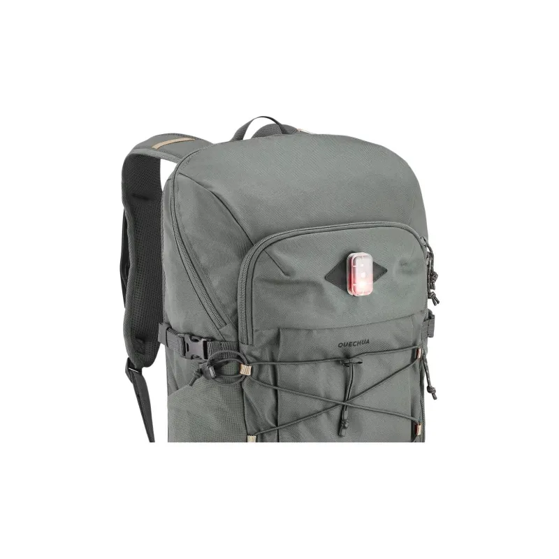 DECATHLON Polyester Backpack Unisex Khaki Gray-12
