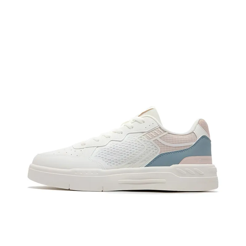 361° Slip Resistant Shock Absorbers Low Top Skateboard Shoes Women's White Blue Pink-0