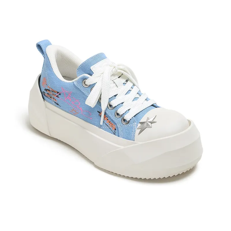 ADCDAVINCI Sun Collection Height Increasing Slip Resistant Low Top Canvas Shoes Women's-1