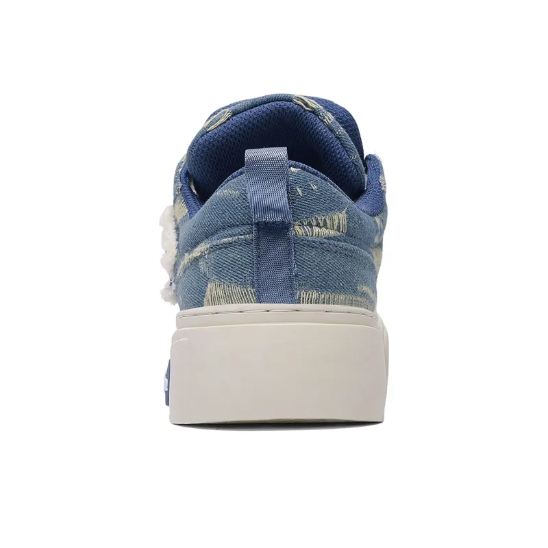 Q AND Slip Resistant Height Increasing Low Top Skateboard Shoes Women's Blue-5