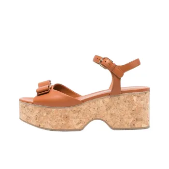 FERRAGAMO One Strap Sandals 7cm Women's Brown