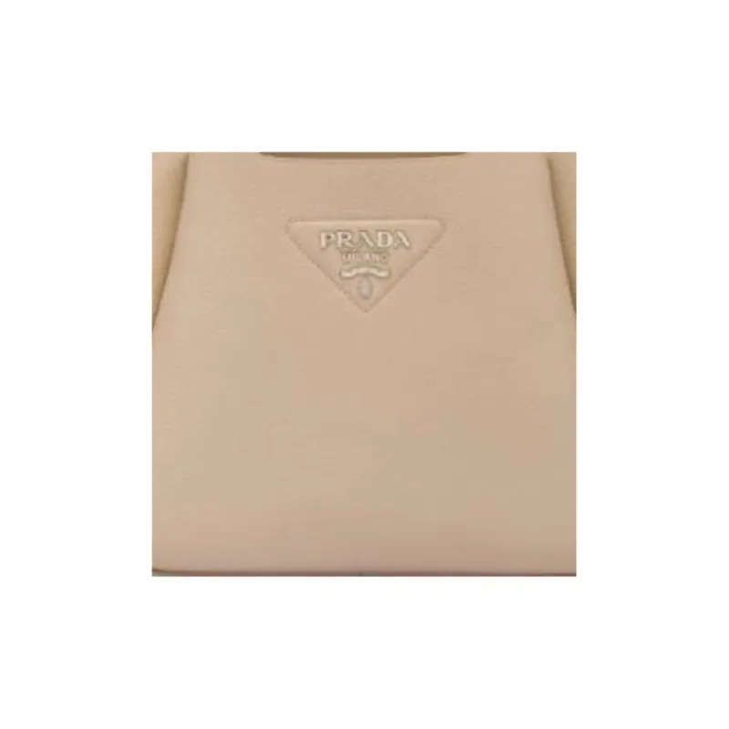 PRADA Leather Handbag Women's Beige-3