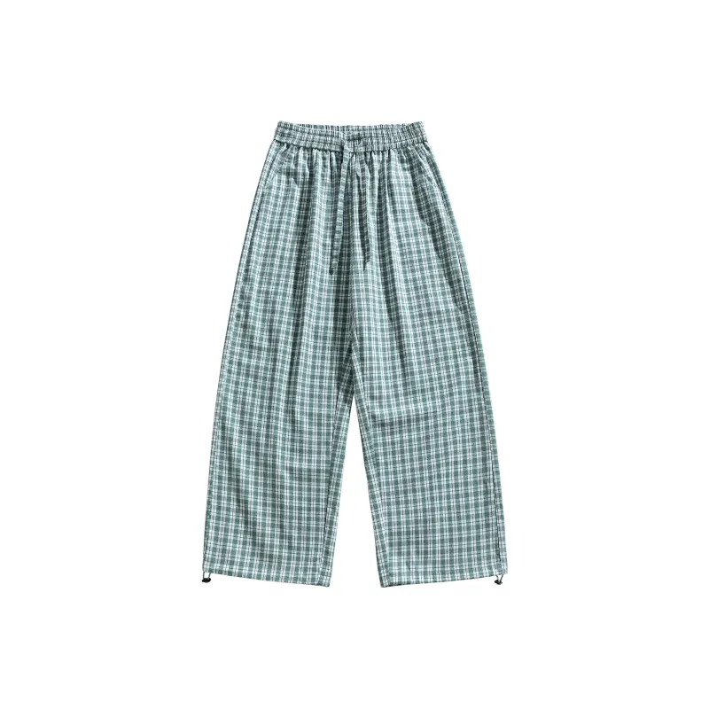 GDRX Casual Pants Unisex Black White Plaid-5