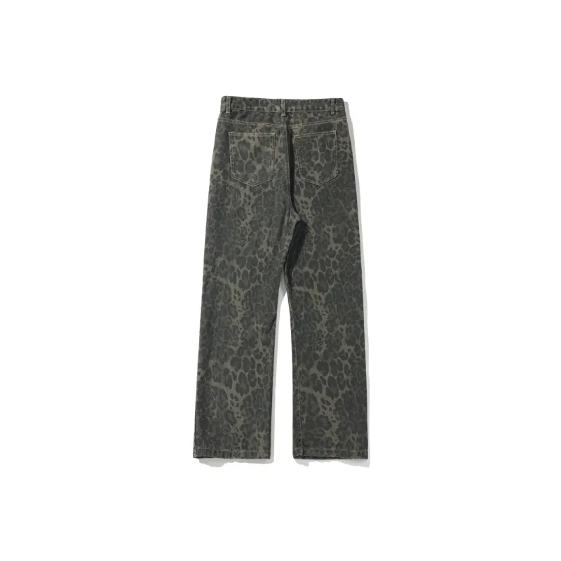 NOTFORMAD Jeans Unisex Leopard Print-1