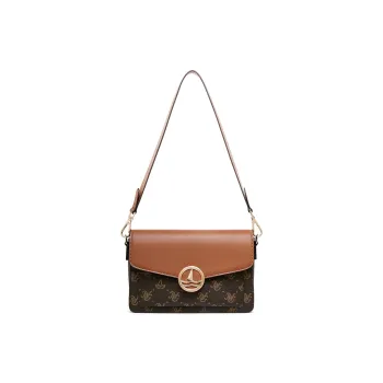 NAVIGARE PVC Shoulder Bag Women's Coffee