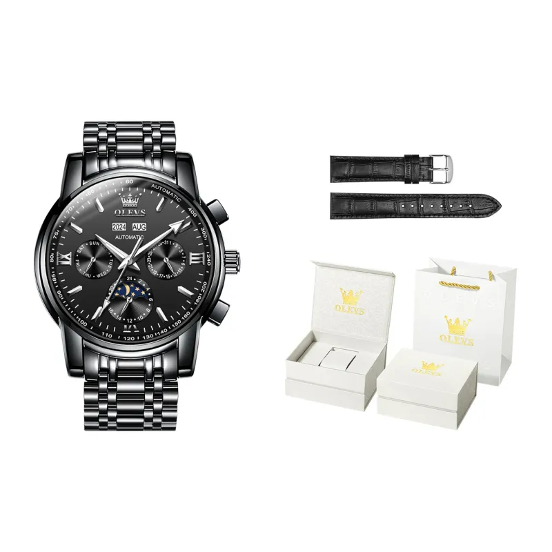 OLEVS Play The Cool Series Automatic Mechanical Movement Watch Men's Watches Blue Dial-38