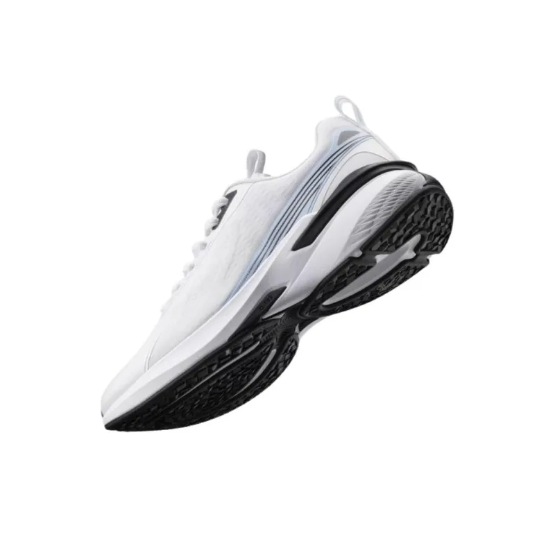 QIAODAN Cushioning Lightweight Low Top Running Shoes Men's White Blue-2