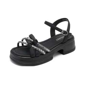 JOSINY One Strap Sandals Women's Black