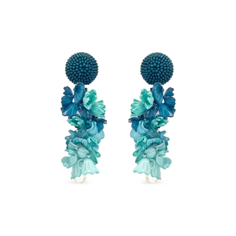 Oscar De La Renta Flower Earrings-1
