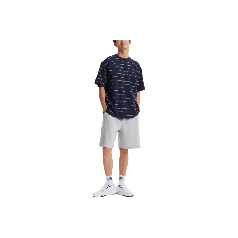 DECATHLON Sportswear ALPHALIC STRIPE T Shirt Unisex Blue Black-0