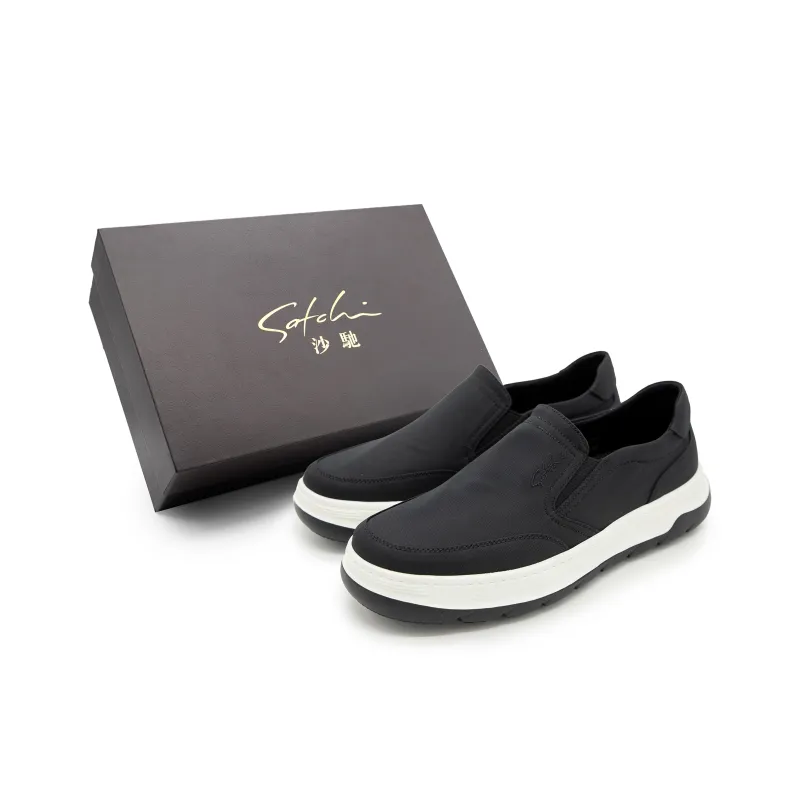 Satchi Summer Fabric Breathable Casual Shoes Men's Black-1