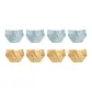 8 Pack (4 Blue+4 Khaki)