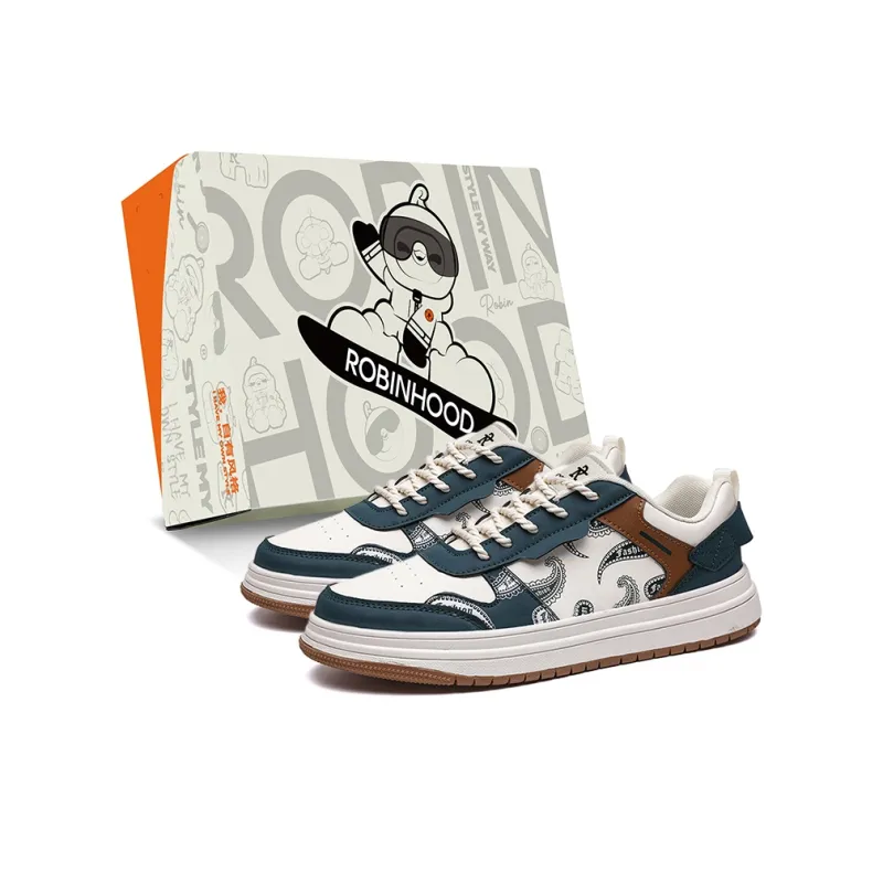 ROBINHOOD Slip Resistant, Abrasion Resistant, Lightweight, Breathable Low Top Skateboard Shoes Men's Box Included-5