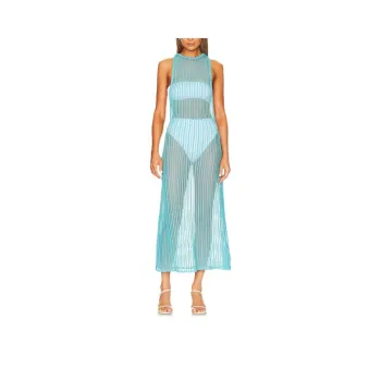 ALPACA Sleeveless Dress Women's Aqua Blue