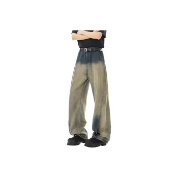 HANDAIWEI Jeans Unisex Yellow Mud