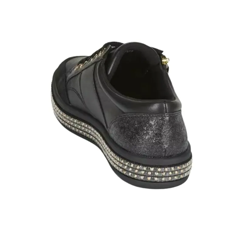 GEOX DLEELU Low Top Skateboard Shoes Women's Black-5