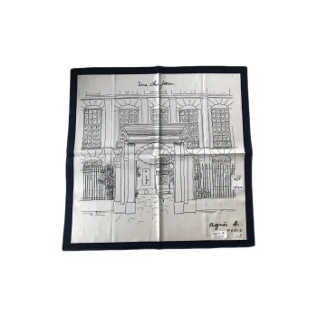 Vivienne Westwood Cotton Silk Scarves Unisex White