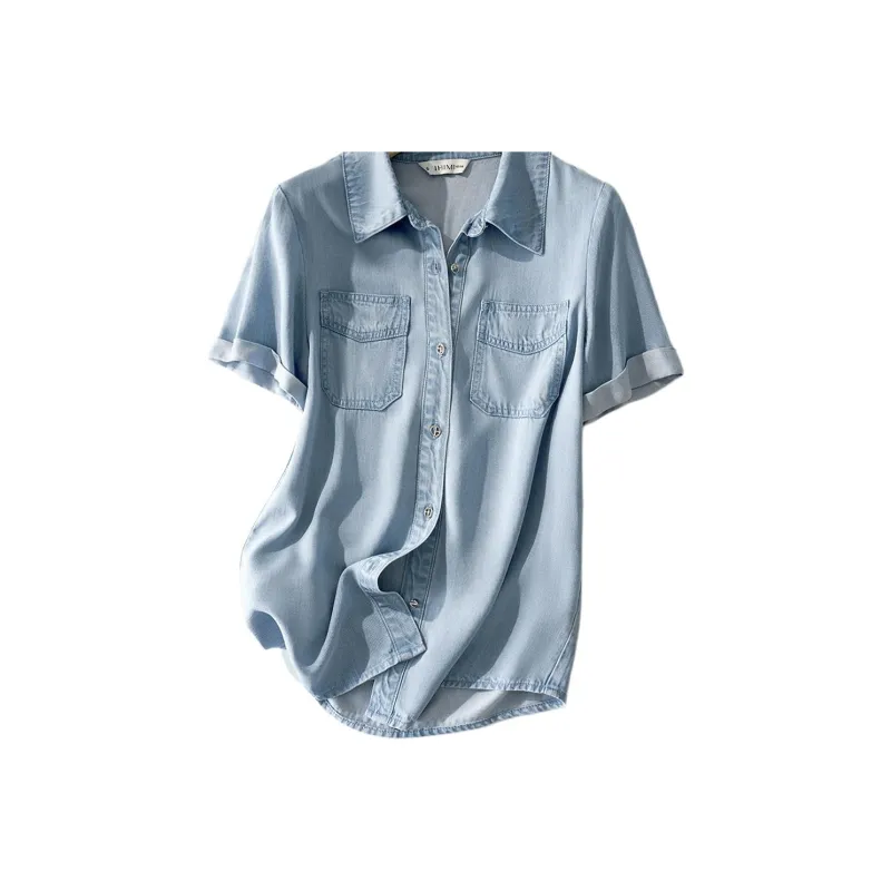 IHIMI SS24 Shirt Women's Denim Blue-1