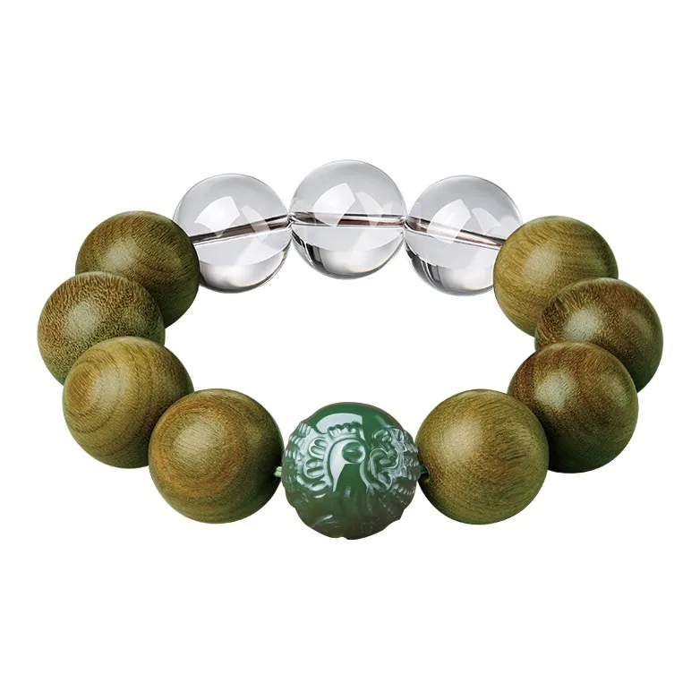 Yi Mingju Green Sandalwood Bracelets Men's-9