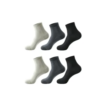 H YXIANG Mid Calf Socks Men's 6 Pack