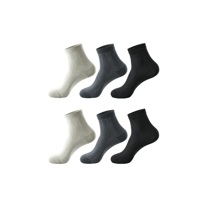 H YXIANG Mid Calf Socks Men's 6 Pack-0