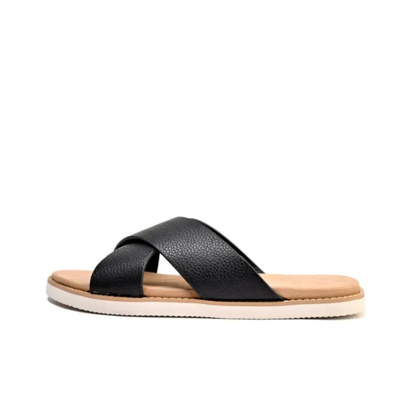 Brounvanm Rubber Sole Slip Resistant Quick Dry Slide Slippers Men's-0