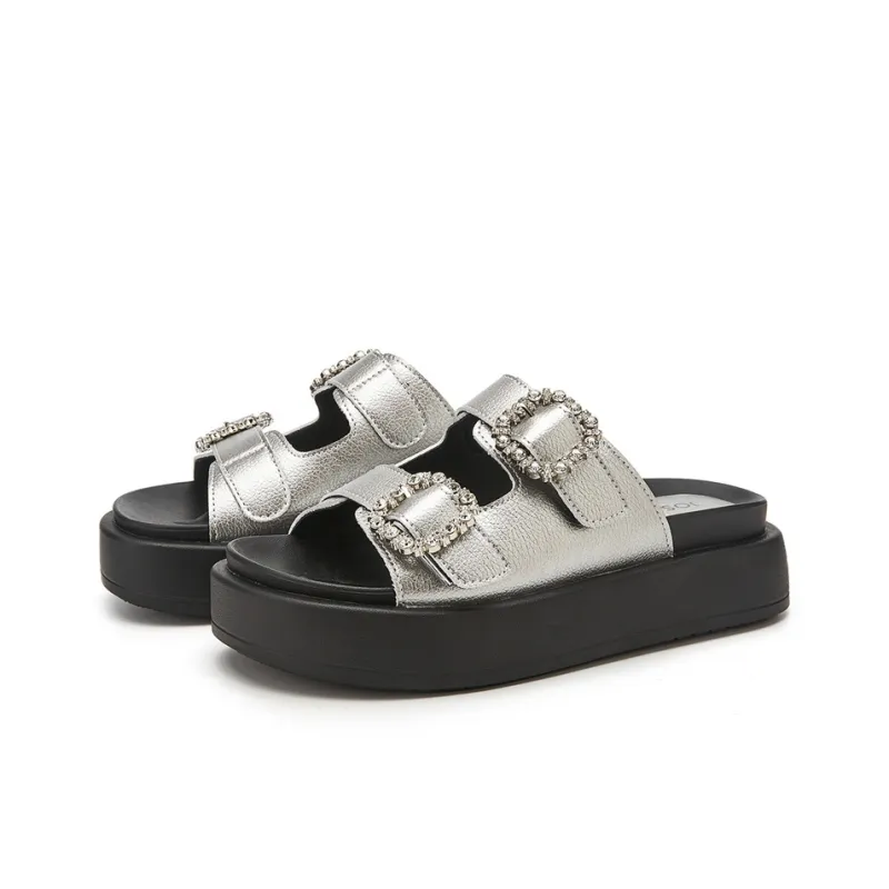 JOSINY PVC Polyvinyl Chloride Slide Slippers Women's-6