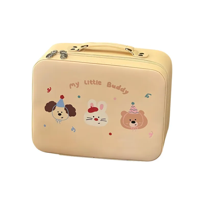 Gentle Welcome Puppy Portable Large Capacity Portable With Mirror Storage Boxes-5