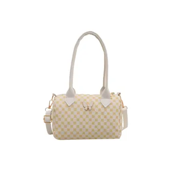 TOUTSEUL YOLO PU Boston Bag Handbag Women's White/Pink/Black/Brown