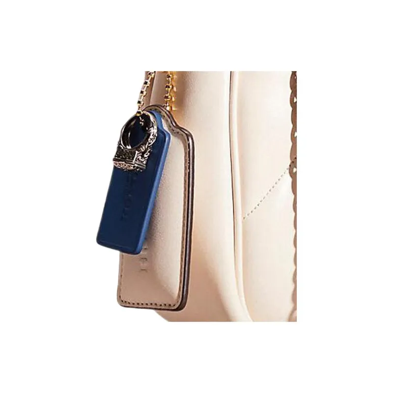 COACH Pillow Madison Leather Pillow Bag Handbag, Shoulder Bag Women's White & Blue-3