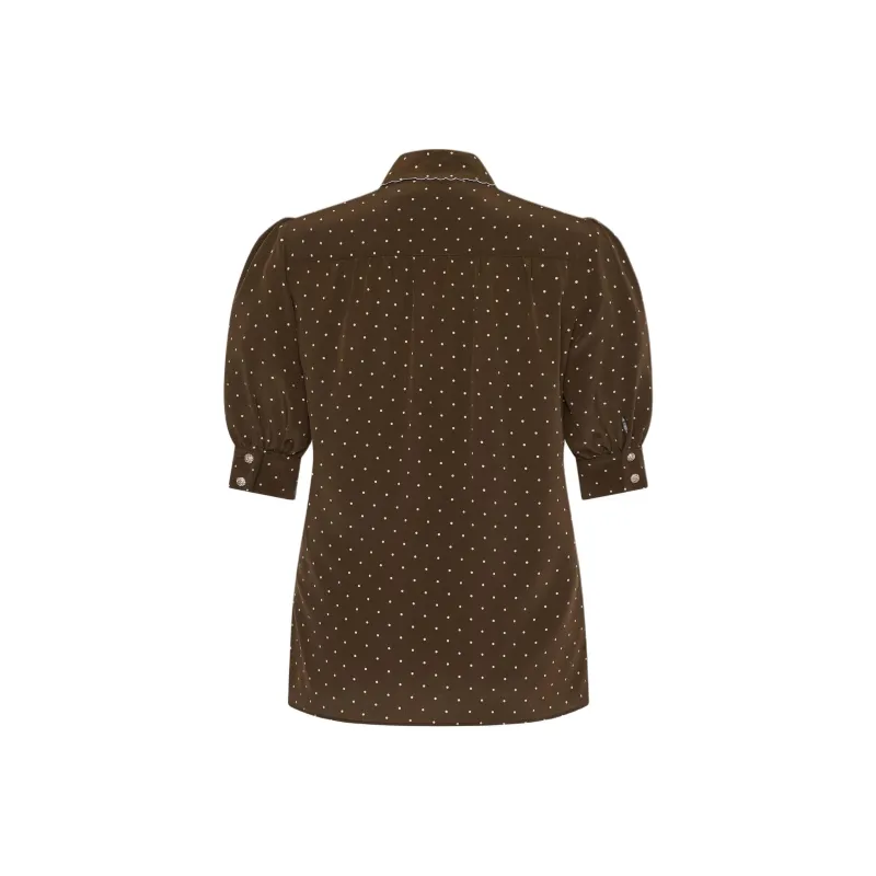 Alessandra Rich Crepe de chine Blouse-1