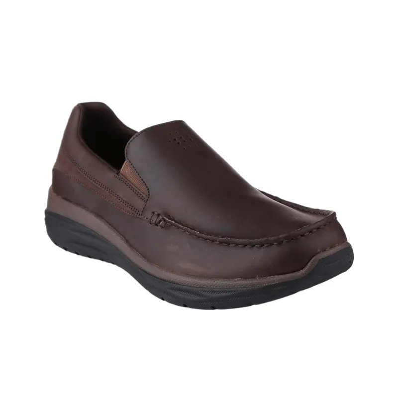Skechers HARSEN Dress Shoes Men's Brown-2
