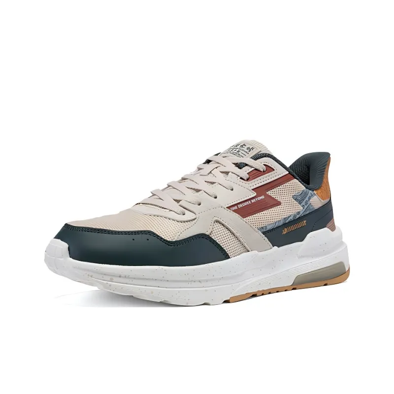 361° Cushioned Slip Resistant Low Top Casual Shoes Men's Beige Green-0