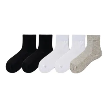 MIANWUQI Mid Calf Socks Unisex 5 Pack