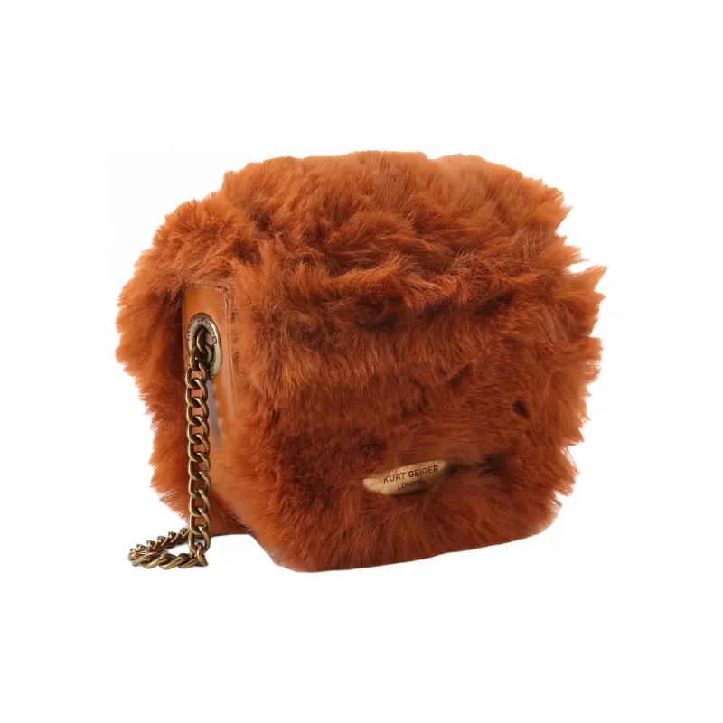 Kurt Geiger London Faux Fur Saddle Bag Shoulder Bag Crossbody Bag Women's Medium Brown-2