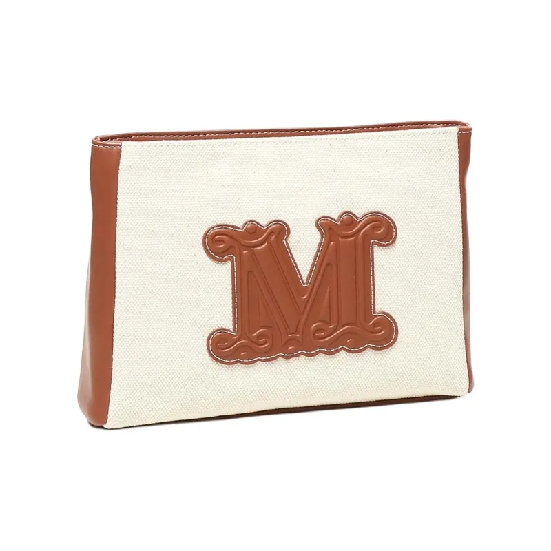 MaxMara Cotton Clutch Unisex Beige-1