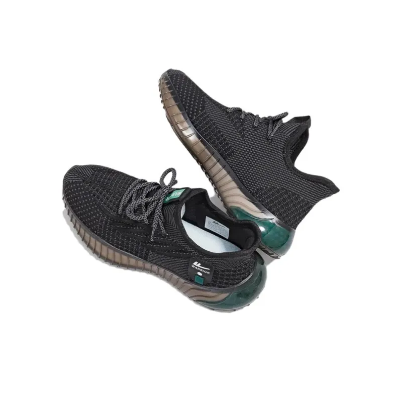 Warrior Abrasion Resistant Breathable Low Top Casual Shoes Men's Black Green-3