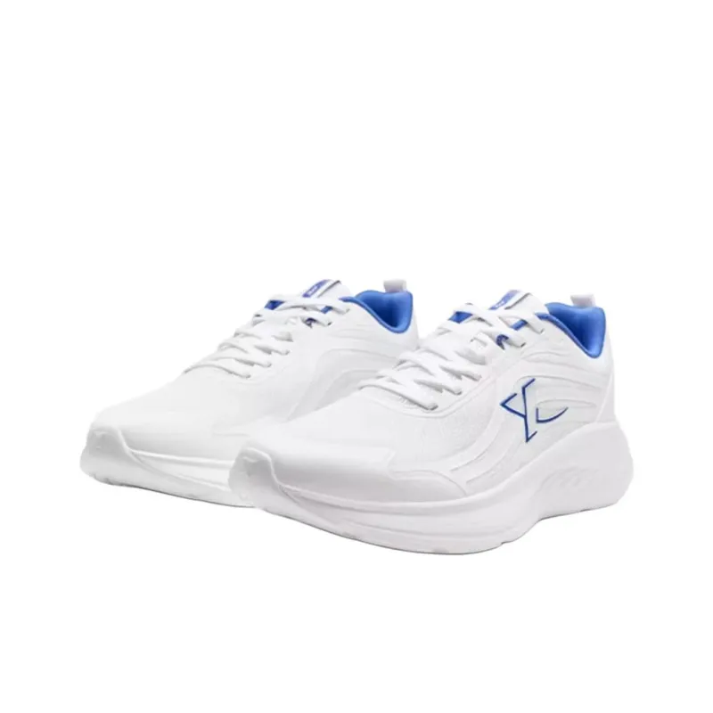 XTEP Cushioning, Breathable, Supportive Low Top Trail Running Shoes Men's White Blue-1