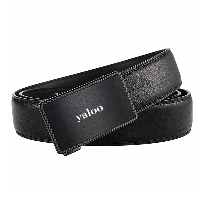 Yalu Cow Split Leather Belts Men's Width 3.5cm-1