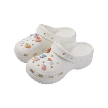Warm Edge Closed Toe Slippers For Women's Summer Fashion, Cartoon Style, Cute Platform Height Increasing Clogs