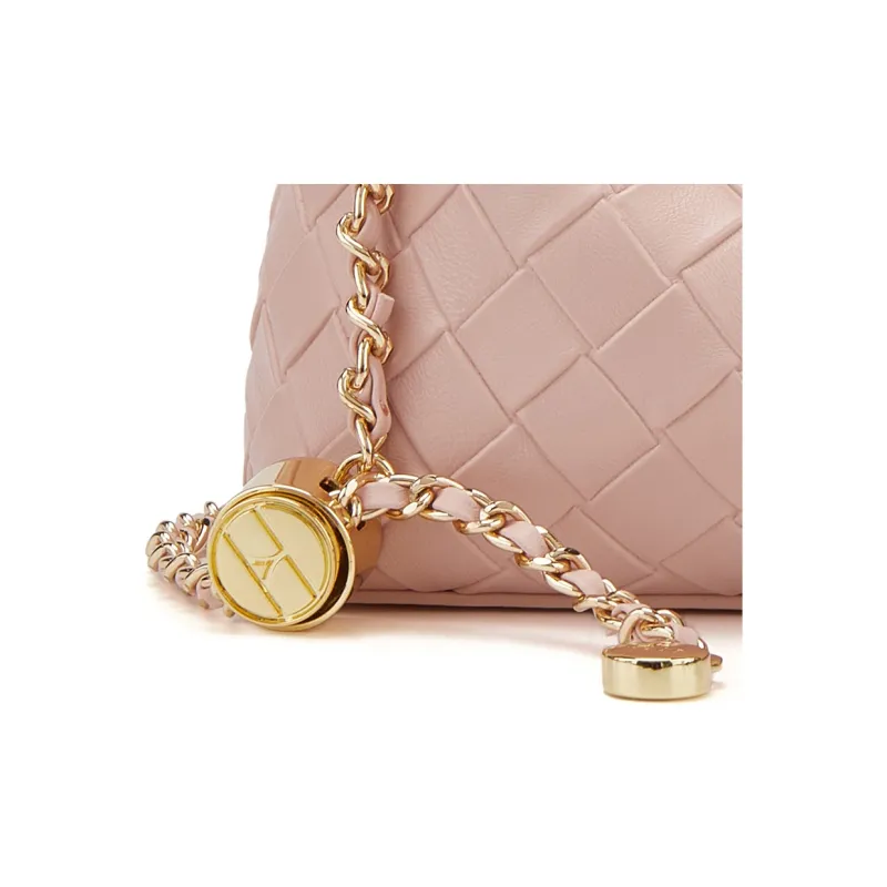 ELLE Synthetic Leather Shoulder Bag, Crossbody Bag, Handbag Women's Black/White/Light Yellow/Pink-19