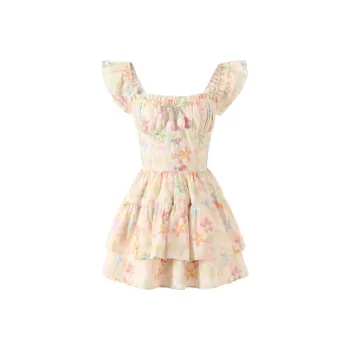 GUOZHEN Short Sleeved Dress Women's