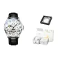 Men's Black Leather Raw White Dial[Space Box]