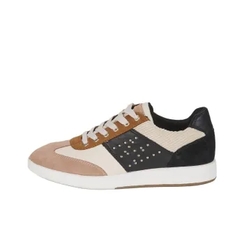 GEOX Low Top Skateboard Shoes Women's Beige Black