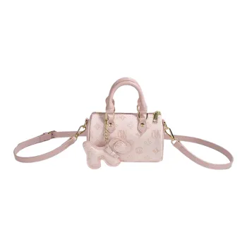 YOUR NAME PU Crossbody One Shoulder Handbag Women's Pink/Ecru/Brown