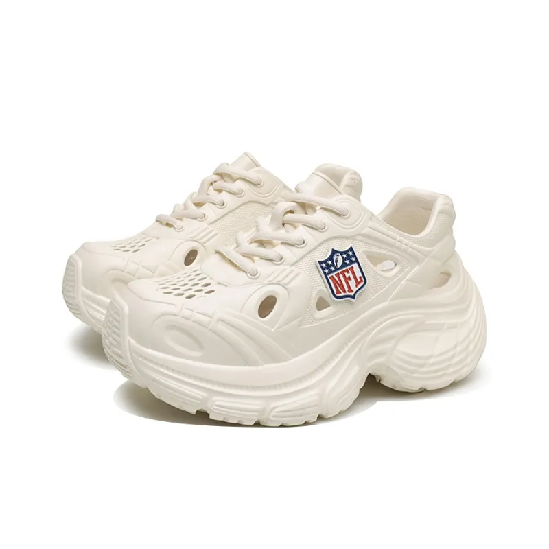 NFL Alliance Shield Logo Clogs Women's White-1