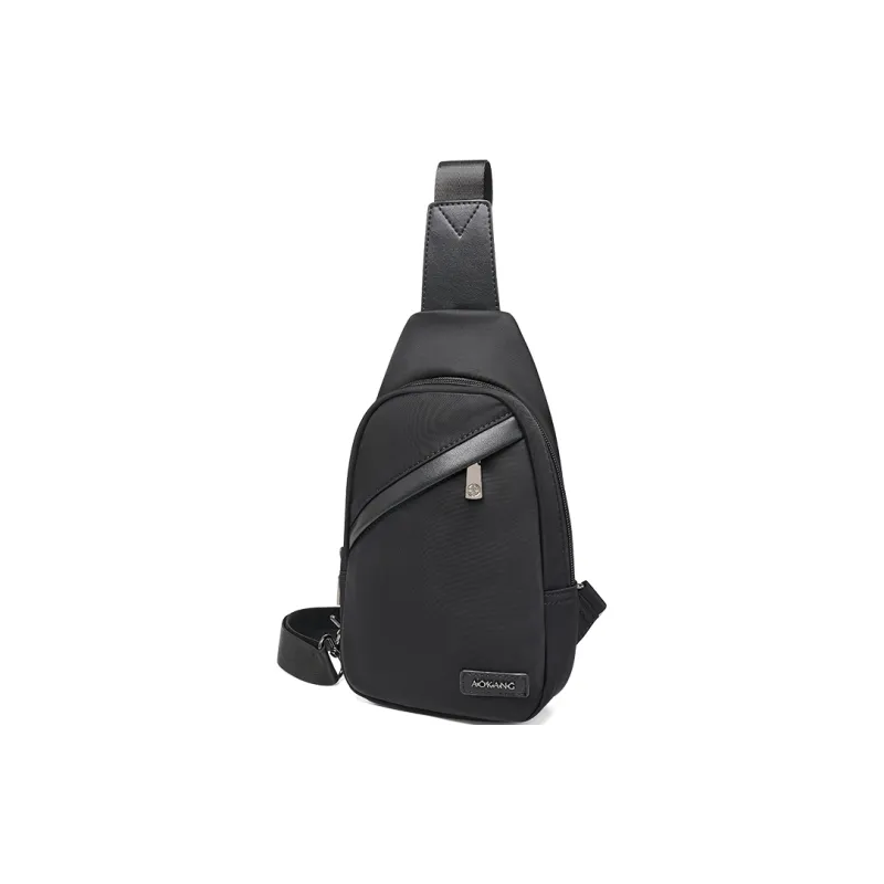 AOKANG Fabric Sling Bag, Shoulder Bag Medium Size Men's Classic Black-0