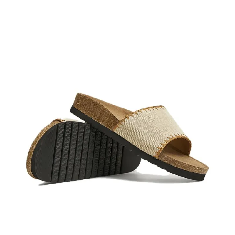 TATA Rubber Sole Cuffed Quiet Slide Slippers Women's-7