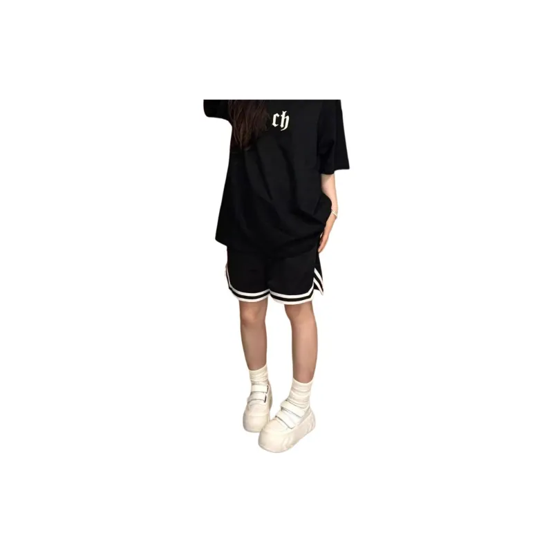 CORNILOT Casual Shorts Unisex Black-0